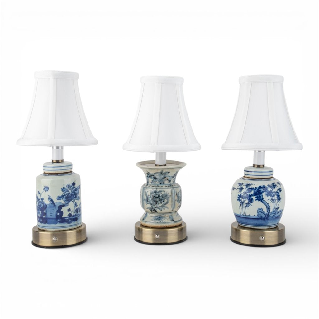 Danny's Fine Porcelain Home Decor Danny's Fine Porcelain Battery Rechargeable Touch Lamp – Blue & White Floral (Min 2)