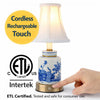 Danny's Fine Porcelain Home Decor Danny's Fine Porcelain Battery Rechargeable Touch Lamp – Blue & White Garden Scene (Min 2)