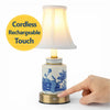 Danny's Fine Porcelain Home Decor Danny's Fine Porcelain Battery Rechargeable Touch Lamp – Blue & White Garden Scene (Min 2)