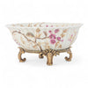 Danny's Fine Porcelain Home Decor Danny's Fine Porcelain Bird Pattern Oval Basin with Bronze Ormolu in Spring Blossoms