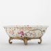Danny's Fine Porcelain Home Decor Danny's Fine Porcelain Bird Pattern Oval Basin with Bronze Ormolu in Spring Blossoms