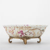 Danny's Fine Porcelain Home Decor Danny's Fine Porcelain Bird Pattern Oval Basin with Bronze Ormolu in Spring Blossoms