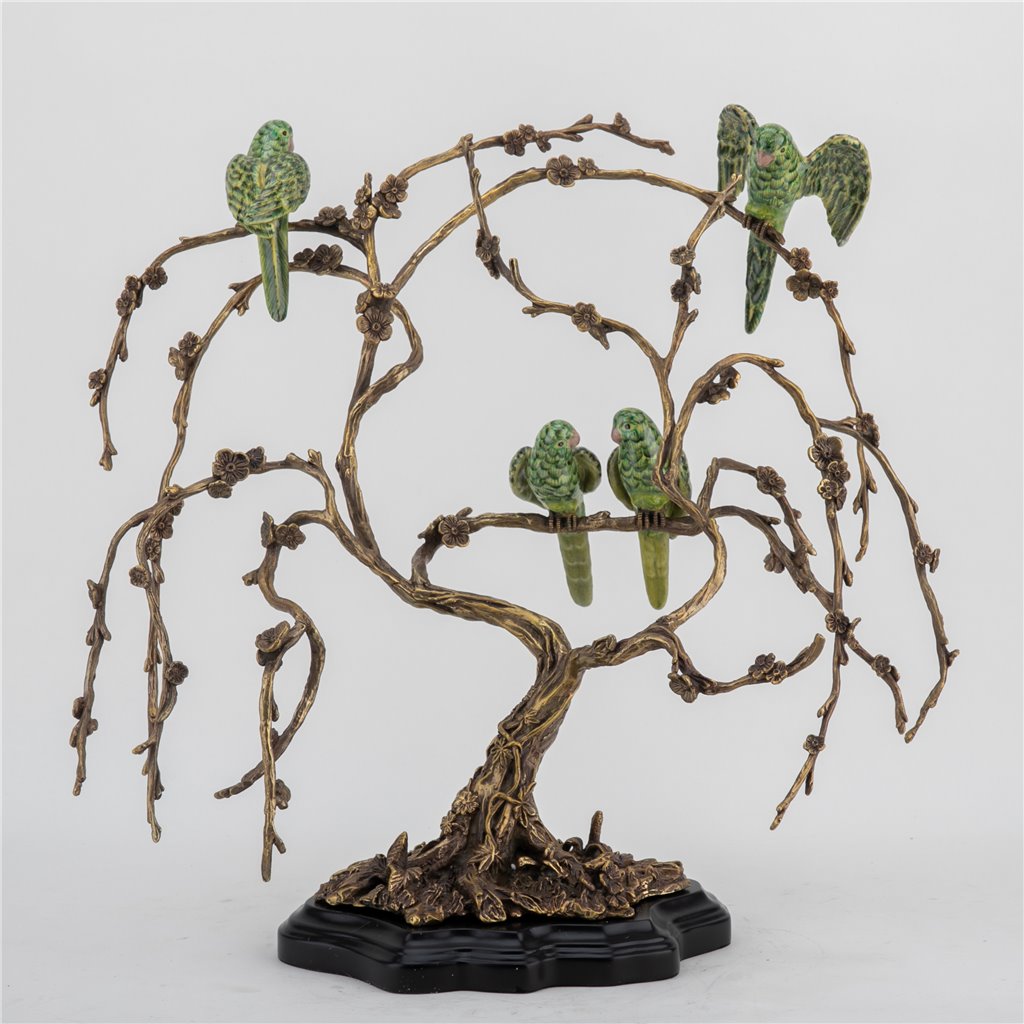 Danny's Fine Porcelain Home Decor Danny's Fine Porcelain Birds On Tree Branch Bronze 61001