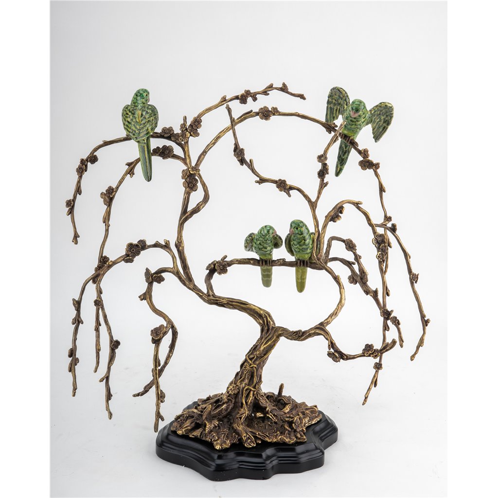 Danny's Fine Porcelain Home Decor Danny's Fine Porcelain Birds On Tree Branch Bronze 61001
