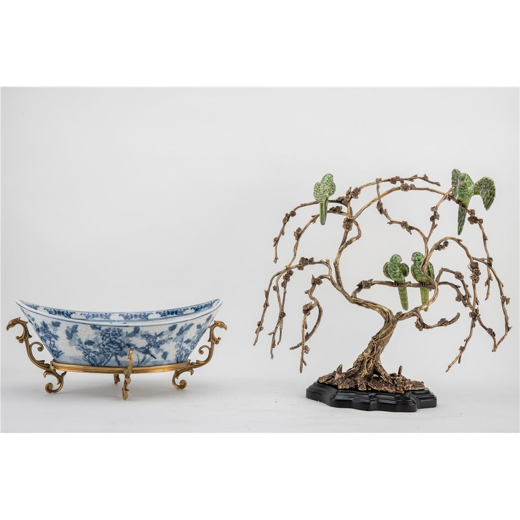 Danny's Fine Porcelain Home Decor Danny's Fine Porcelain Birds On Tree Branch Bronze 61001