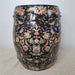Danny's Fine Porcelain Home Decor Danny's Fine Porcelain Black Floral Porcelain Garden Stool - CLOSEOUT