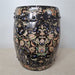 Danny's Fine Porcelain Home Decor Danny's Fine Porcelain Black Floral Porcelain Garden Stool - CLOSEOUT