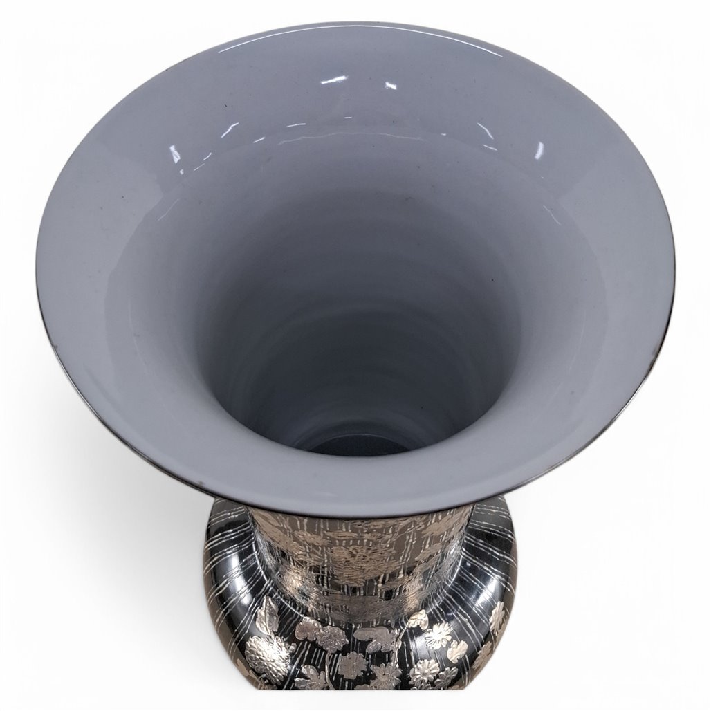 Danny's Fine Porcelain Home Decor Danny's Fine Porcelain Black Floral Vase - CLOSEOUT