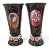 Danny's Fine Porcelain Home Decor Danny's Fine Porcelain Black Portrait Vase Pairpair of Black Flared Vases Featuring - CLOSEOUT SAMPLE SALE