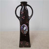 Danny's Fine Porcelain Home Decor Danny's Fine Porcelain Black Portrait Vasetall Black Openwork Handled Vase - CLOSEOUT SAMPLE SALE
