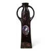 Danny's Fine Porcelain Home Decor Danny's Fine Porcelain Black Portrait Vasetall Black Openwork Handled Vase - CLOSEOUT SAMPLE SALE