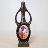 Danny's Fine Porcelain Home Decor Danny's Fine Porcelain Black Portrait Vasetall Black Openwork Vase Featuring A - CLOSEOUT SAMPLE SALE