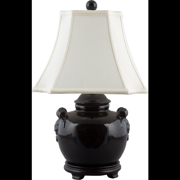 Danny's Fine Porcelain Home Decor Danny's Fine Porcelain Black Pumpkin Jar Lamp (122-13be)