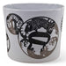 Danny's Fine Porcelain Home Decor Danny's Fine Porcelain Black White Planterwhite Tapered Planter Decorated with A Bold Black Circular - CLOSEOUT SAMPLE SALE