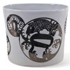 Danny's Fine Porcelain Home Decor Danny's Fine Porcelain Black White Planterwhite Tapered Planter Decorated with A Bold Black Circular - CLOSEOUT SAMPLE SALE