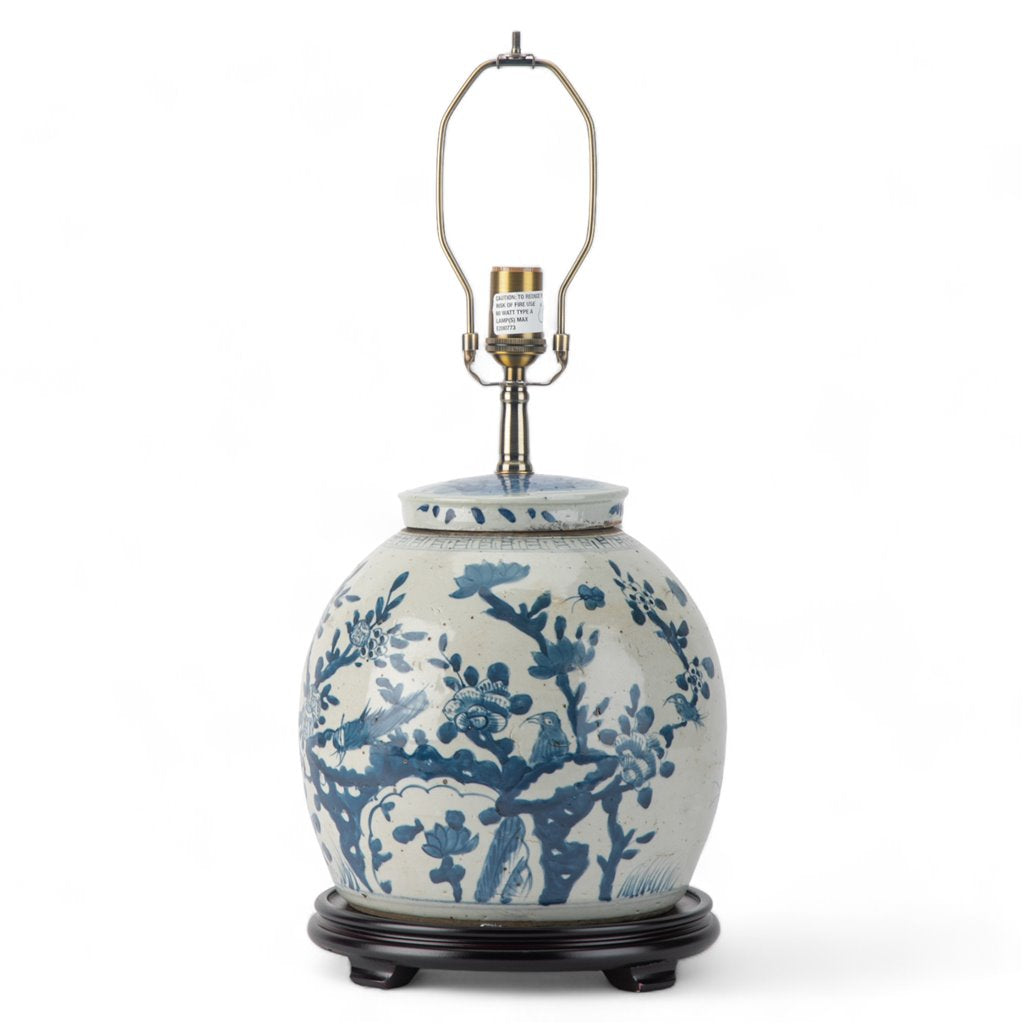 Danny's Fine Porcelain Lighting Danny's Fine Porcelain BLUE AND WHITE BULB LIDDED JAR LAMP(CLASSIC) (2-847-17) 50239-L