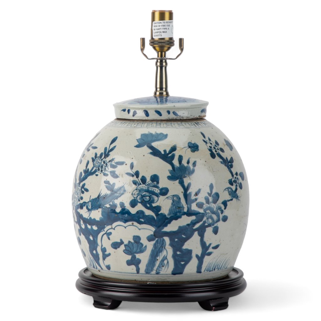 Danny's Fine Porcelain Lighting Danny's Fine Porcelain BLUE AND WHITE BULB LIDDED JAR LAMP(CLASSIC) (2-847-17) 50239-L