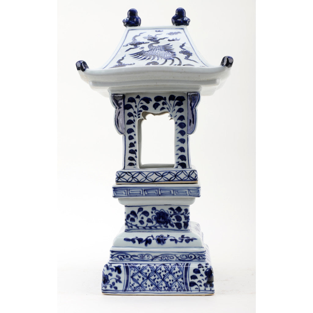 Danny's Fine Porcelain Home Decor Danny's Fine Porcelain Blue And White Lantern With Base (2 Sections) 50819