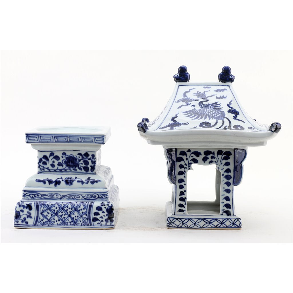 Danny's Fine Porcelain Home Decor Danny's Fine Porcelain Blue And White Lantern With Base (2 Sections) 50819
