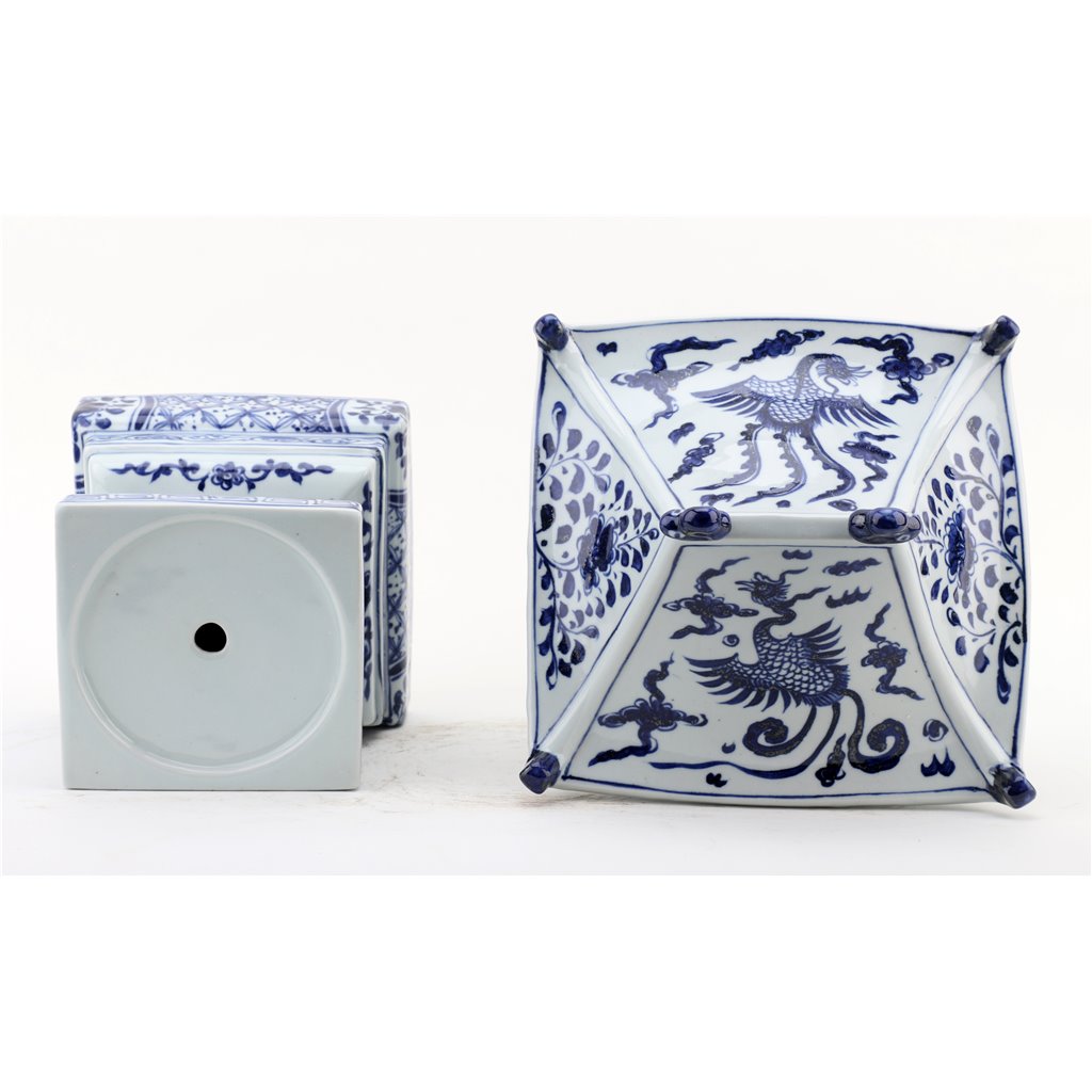 Danny's Fine Porcelain Home Decor Danny's Fine Porcelain Blue And White Lantern With Base (2 Sections) 50819