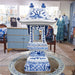 Danny's Fine Porcelain Home Decor Danny's Fine Porcelain Blue And White Lantern With Base (2 Sections) 50819
