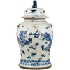 Danny's Fine Porcelain Home Decor Danny's Fine Porcelain Blue And White Lidded Lion Jar- Dragon (Classic) 50199