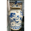 Danny's Fine Porcelain Home Decor Danny's Fine Porcelain Blue And White Lidded Lion Jar- Dragon (Classic) 50199