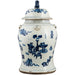 Danny's Fine Porcelain Home Decor Danny's Fine Porcelain Blue And White Lidded Lion Jar- Floral (Classic) 50200