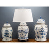 Danny's Fine Porcelain Home Decor Danny's Fine Porcelain Blue And White Lidded Lion Jar- Floral (Classic) 50200