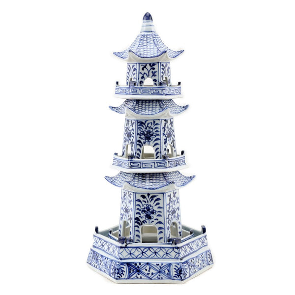 Danny's Fine Porcelain Home Decor Danny's Fine Porcelain Blue And White Pagoda(4 Sections) 50818