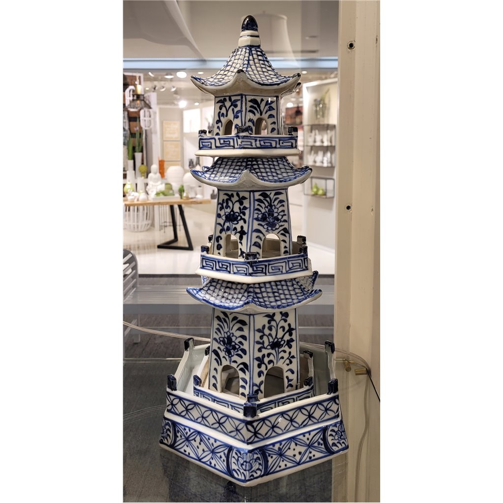 Danny's Fine Porcelain Home Decor Danny's Fine Porcelain Blue And White Pagoda(4 Sections) 50818