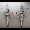 Danny's Fine Porcelain Home Decor Danny's Fine Porcelain BLUE AND WHITE WALL HANGING CANDLE STICK 30" 14074