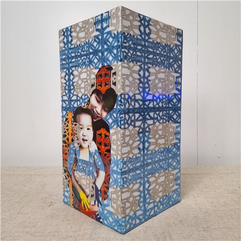 Danny's Fine Porcelain Home Decor Danny's Fine Porcelain Blue Geisha Boxtall Decorative Box Featuring A Geisha Portrait Surrounded By - CLOSEOUT SAMPLE SALE