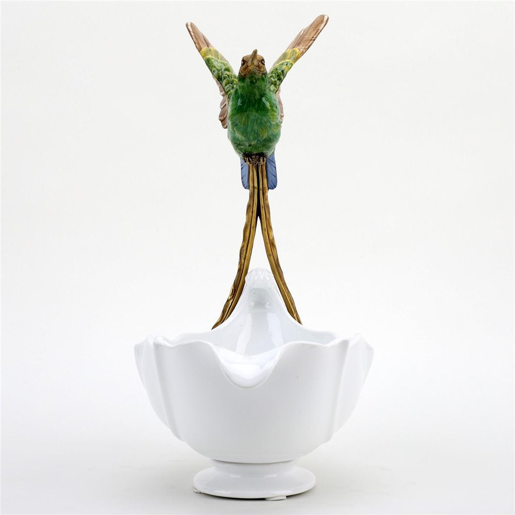 Danny's Fine Porcelain Home Decor Danny's Fine Porcelain Blue Green Hummingbird With Dish 60375