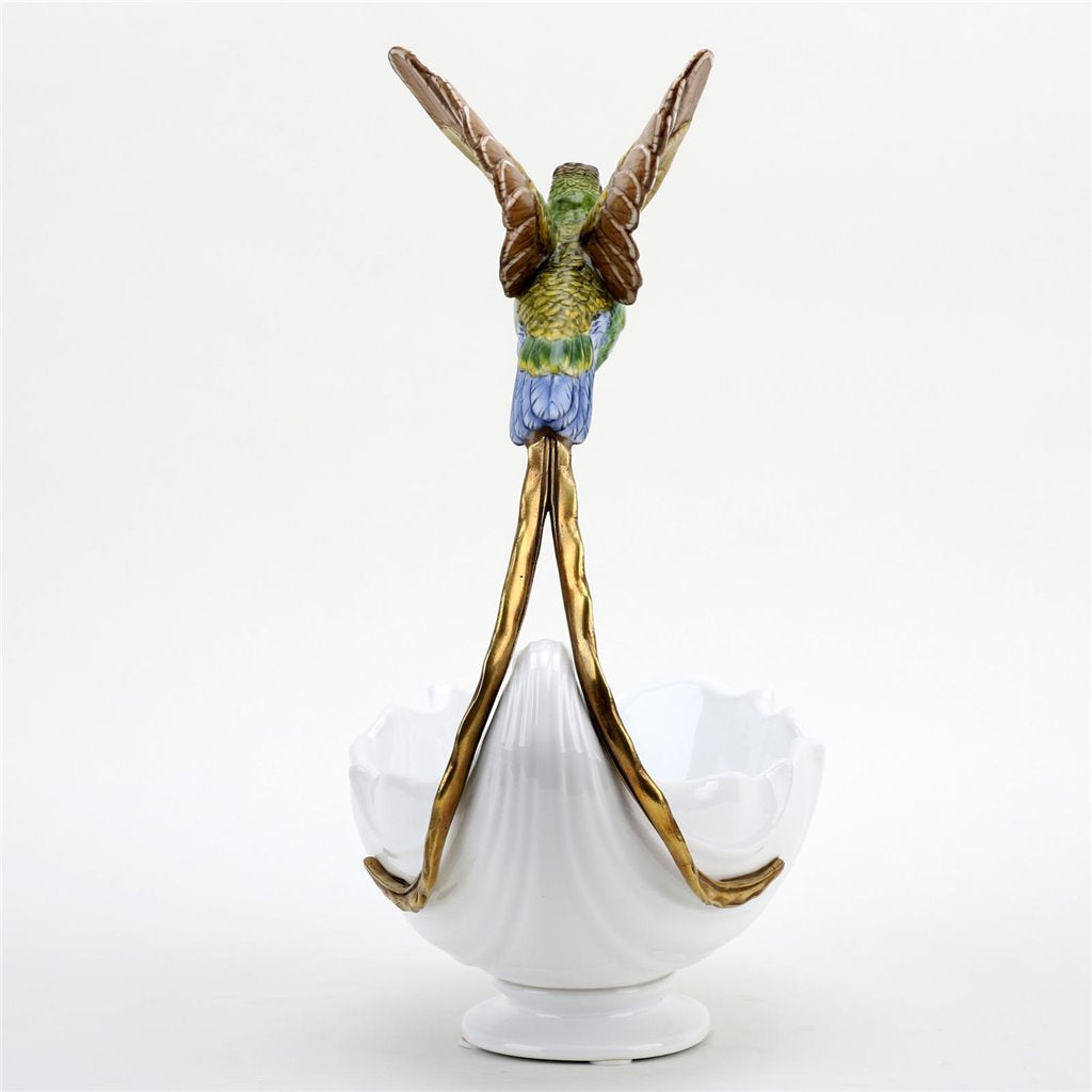 Danny's Fine Porcelain Home Decor Danny's Fine Porcelain Blue Green Hummingbird With Dish 60375