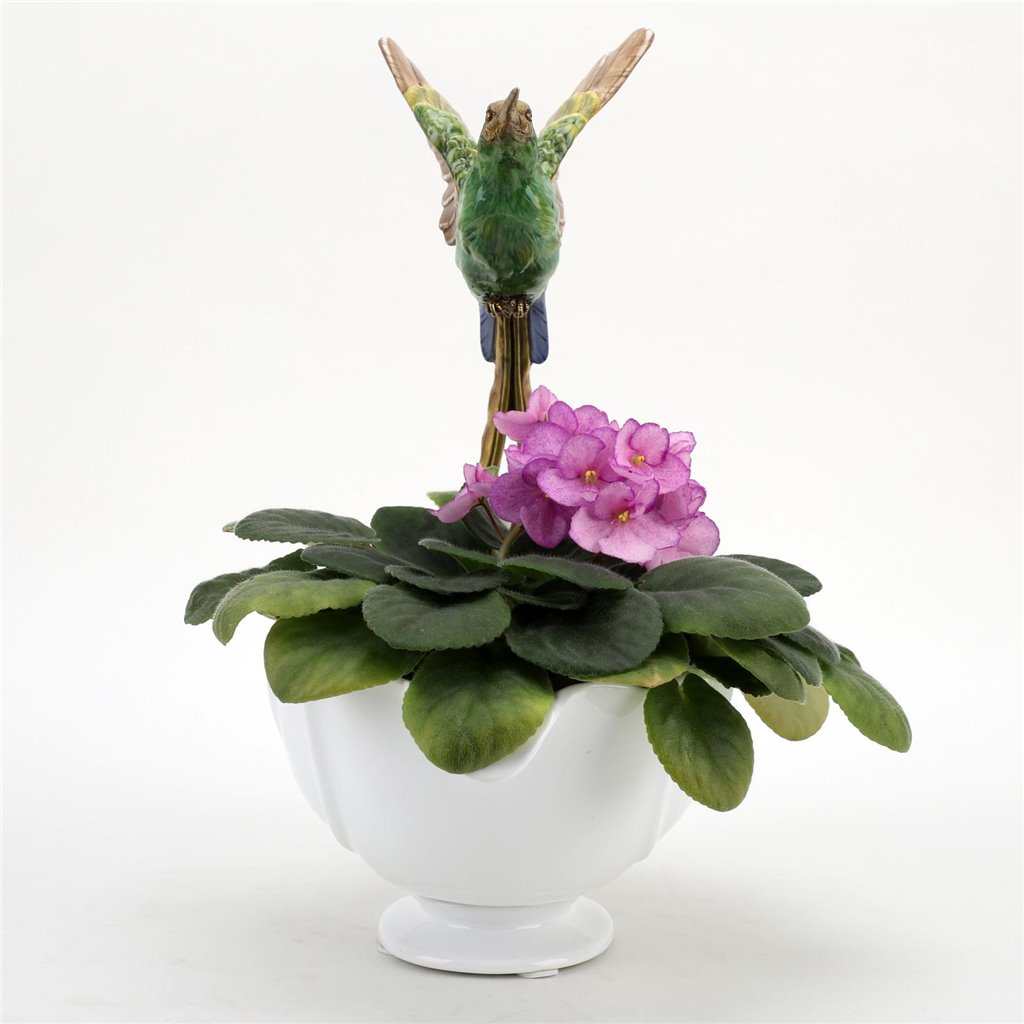 Danny's Fine Porcelain Home Decor Danny's Fine Porcelain Blue Green Hummingbird With Dish 60375