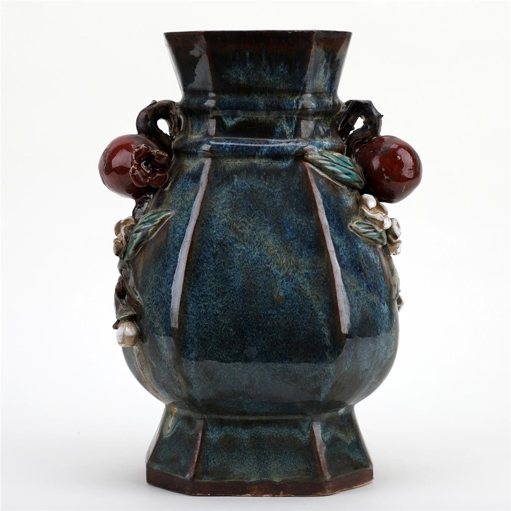 Danny's Fine Porcelain Home Decor Danny's Fine Porcelain Blue Hex Vase