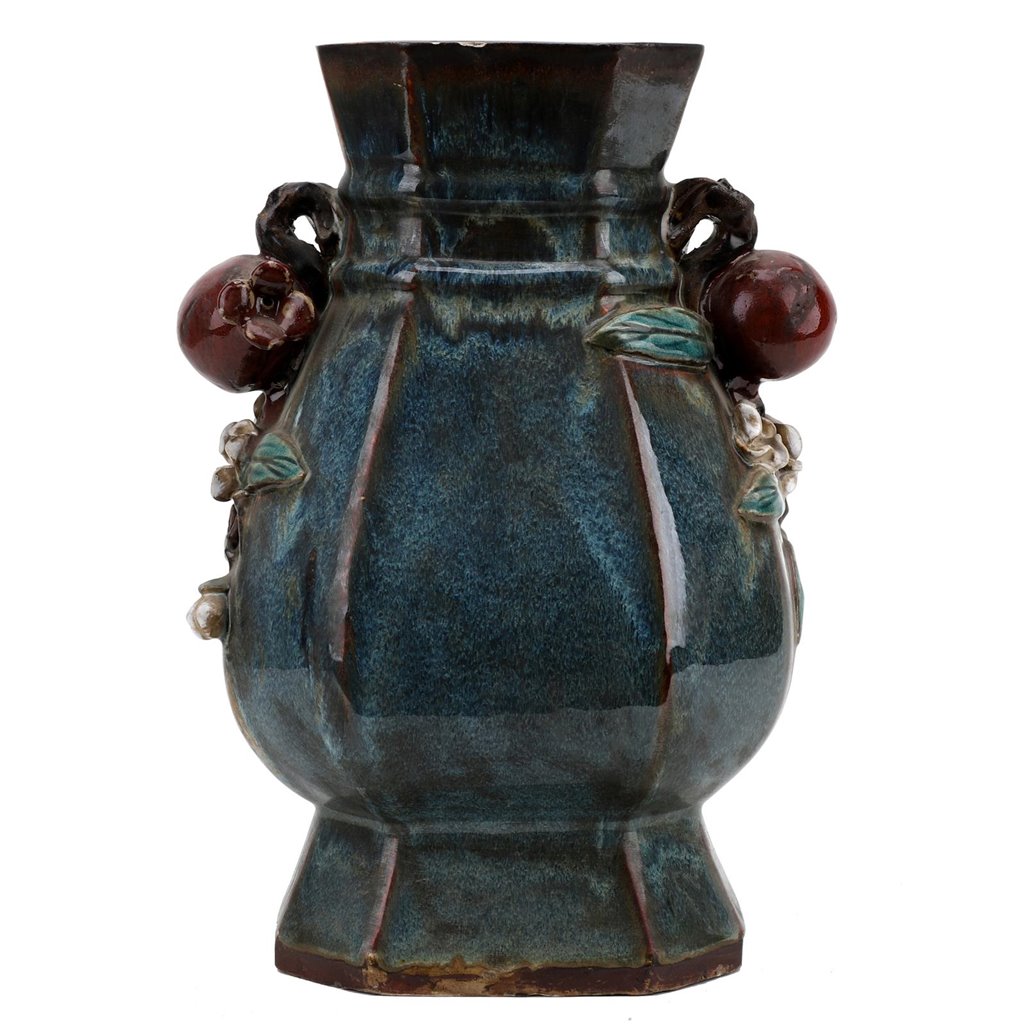 Danny's Fine Porcelain Home Decor Danny's Fine Porcelain Blue Hex Vase