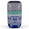 Danny's Fine Porcelain Home Decor Danny's Fine Porcelain Blue Lace Vasecylindrical Vase Featuring Layered Blue, Turquoise - CLOSEOUT SAMPLE SALE