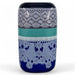 Danny's Fine Porcelain Home Decor Danny's Fine Porcelain Blue Lace Vasecylindrical Vase Featuring Layered Blue, Turquoise - CLOSEOUT SAMPLE SALE