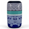 Danny's Fine Porcelain Home Decor Danny's Fine Porcelain Blue Lace Vasecylindrical Vase Featuring Layered Blue, Turquoise - CLOSEOUT SAMPLE SALE