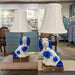 Danny's Fine Porcelain Home Decor Danny's Fine Porcelain Blue Staffordshire Dog Cordless Battery Rechargable Touch Lamp - Pair - Left