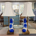Danny's Fine Porcelain Home Decor Danny's Fine Porcelain Blue Staffordshire Dog Cordless Battery Rechargable Touch Lamp - Pair - Left
