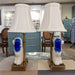 Danny's Fine Porcelain Home Decor Danny's Fine Porcelain Blue Staffordshire Dog Cordless Battery Rechargable Touch Lamp - Pair - Left