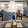 Danny's Fine Porcelain Home Decor Danny's Fine Porcelain Blue Staffordshire Dog Cordless Battery Rechargable Touch Lamp - Pair - Left