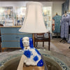 Danny's Fine Porcelain Home Decor Danny's Fine Porcelain Blue Staffordshire Dog Cordless Battery Rechargable Touch Lamp - Pair - Left