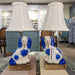Danny's Fine Porcelain Home Decor Danny's Fine Porcelain Blue Staffordshire Dog Cordless Battery Rechargable Touch Lamp - Pair - Left