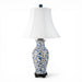Danny's Fine Porcelain Home Decor Danny's Fine Porcelain ] Blue Vase Lamp-Blue Florets[108-17-Be]