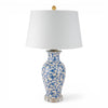 Danny's Fine Porcelain Home Decor Danny's Fine Porcelain Blue Vase Lamp-Blue Florets[2-847-17] Classic Blue Vase Lamp