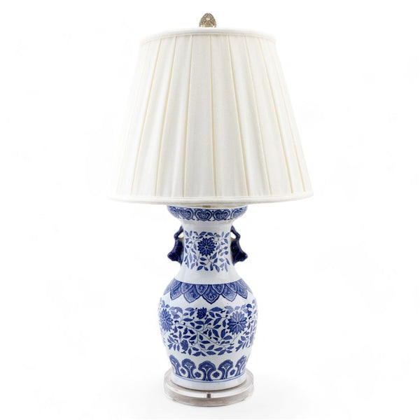 Danny's Fine Porcelain Home Decor Danny's Fine Porcelain Blue & White Acrylic Base Lamp -Floral Twig